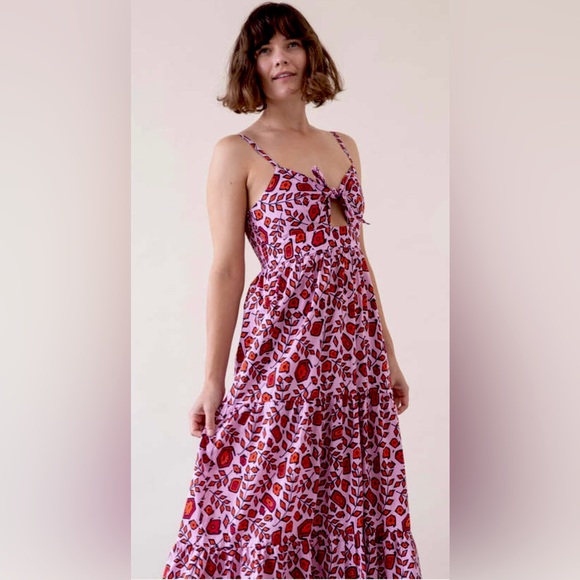 NWOT: XiRENA Positano Pink Lolita Sun Dress - Picture 2 of 3